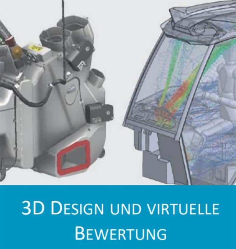 Klima Kompaktanlage wird als 3D-Modell dargestellt und virtuell evaluiert bei Aircontech
